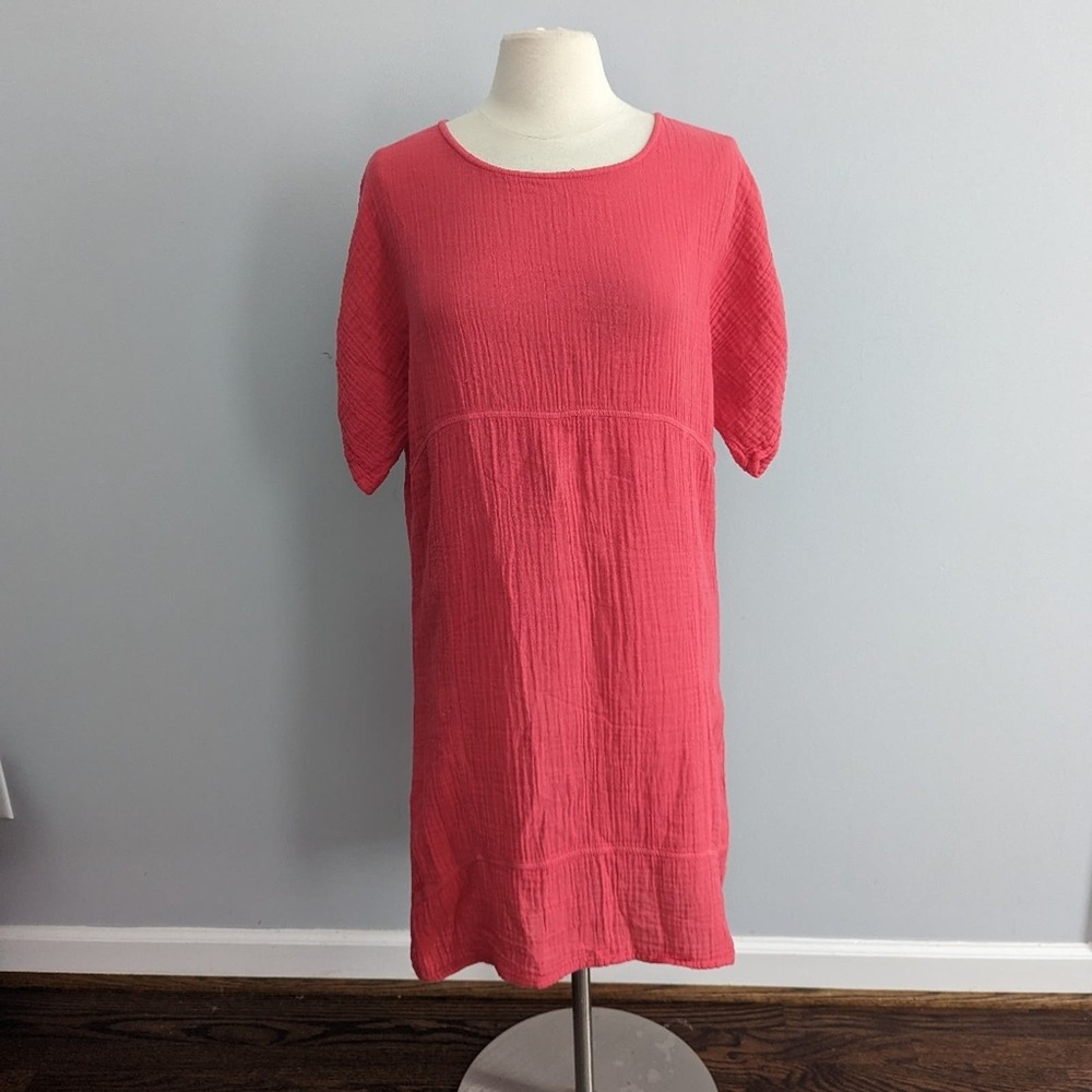 Shannon Passero Coral Gauzy Mini Dress
